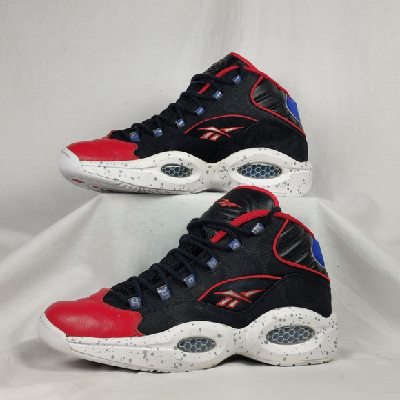 Reebok-Question Mid-"First Ballot"-AL-Black Red-Basketball-Sz 13-VG Cond--No Box - Picture 1 of 15